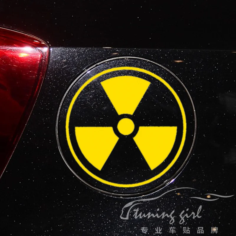 

Car Stickers Radiation Hazard Danger Warning Caution Creative Decals Laptop Tablet Auto Tuning Styling Vinyls 13cm 19cm D10