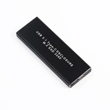 Free Shipping New Arrival Hdd Enclosure USB 3.1 Type-C USB-C to NGFF M.2 B Key SSD 2260 Adapter Card Enclosure