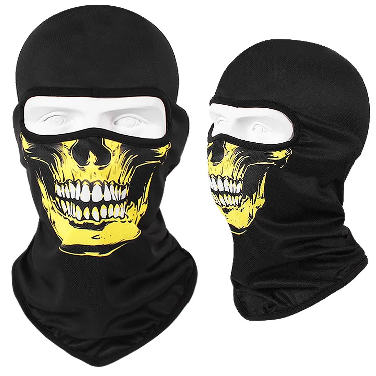 Мотоциклетная маска для лица на Хеллоуин, головной шарф для шеи, теплый череп, Лыжная Балаклава головная повязка, страшная маска для лица, маска для велоспорта на открытом воздухе - Цвет: CS1HB