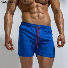 GANYANR мужские шорты для плаванья пляжные шорты одежда для плавания Плавание Серфинг одежда для плавания пляжные шорты быстросохнущая купальные костюмы сексуальные гей
