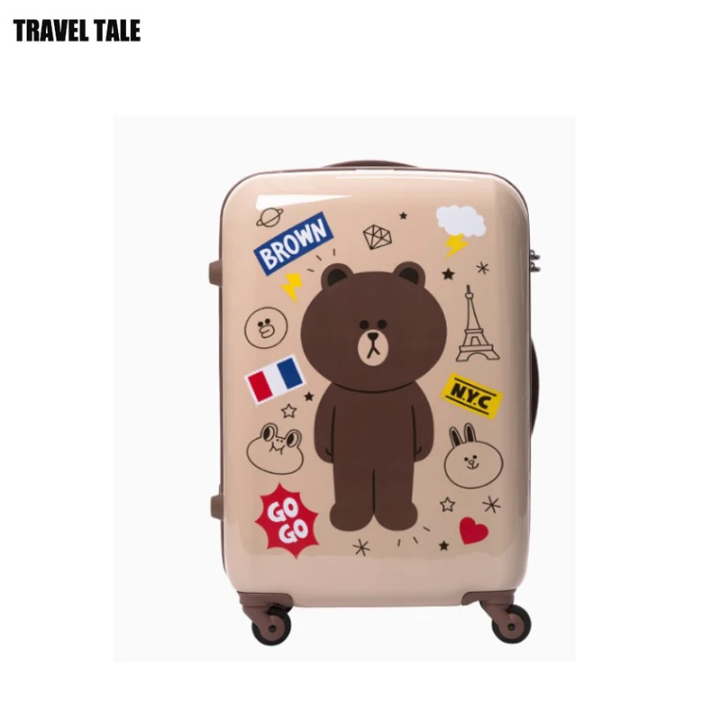 TRAVEL TALE 20&quot;24&quot;inch spinner cabin luggage cute travel suitcase for girls -in Suitcases from ...