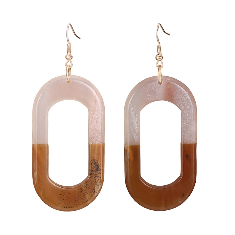 2018 New Korean Trendy Simple Acrylic Geometric Drop Earrings for Celebrities Women Fashion Dangle Jewelry Accessories | Украшения и