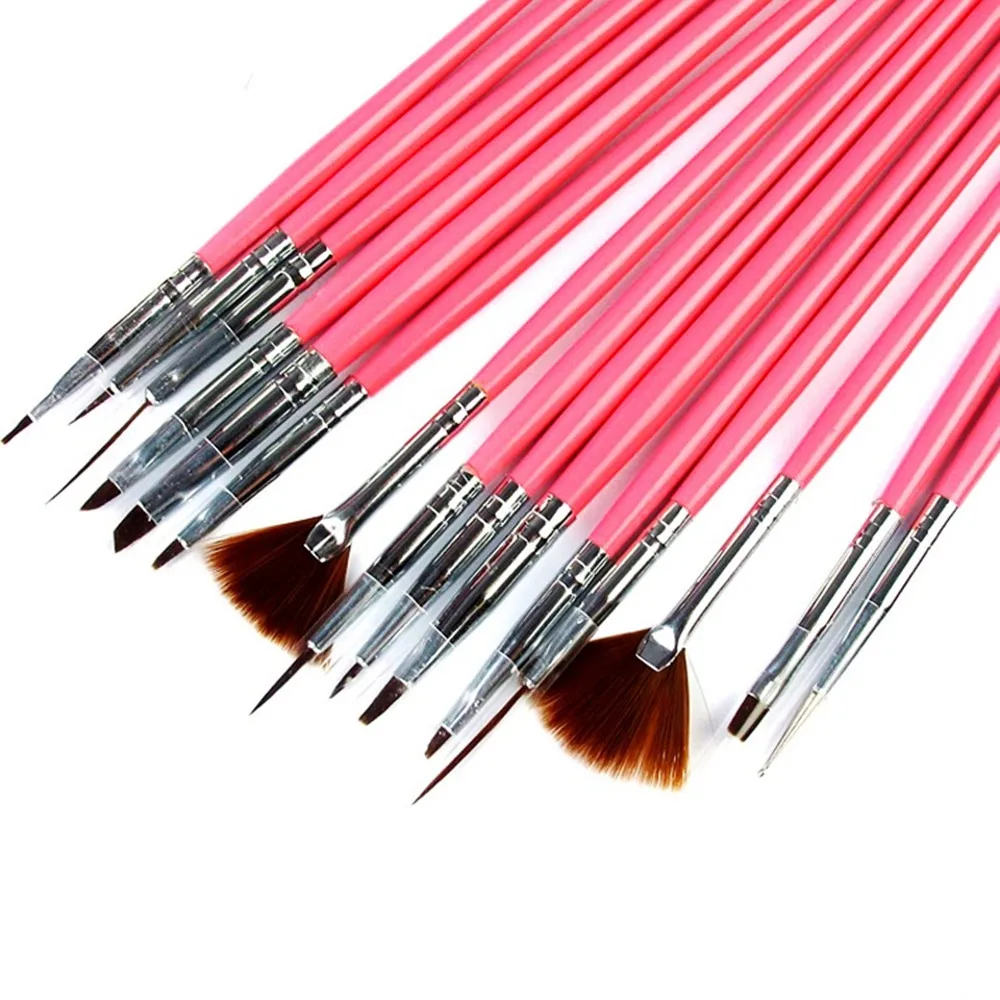 15pcs/set nail art pen manicure tools finger nail color drawing brush