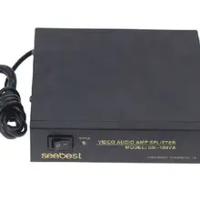 4 способа 1 вход 4 выхода Видео Аудио amp spliter RCA разъем av-сплиттер 220 В 50 Гц