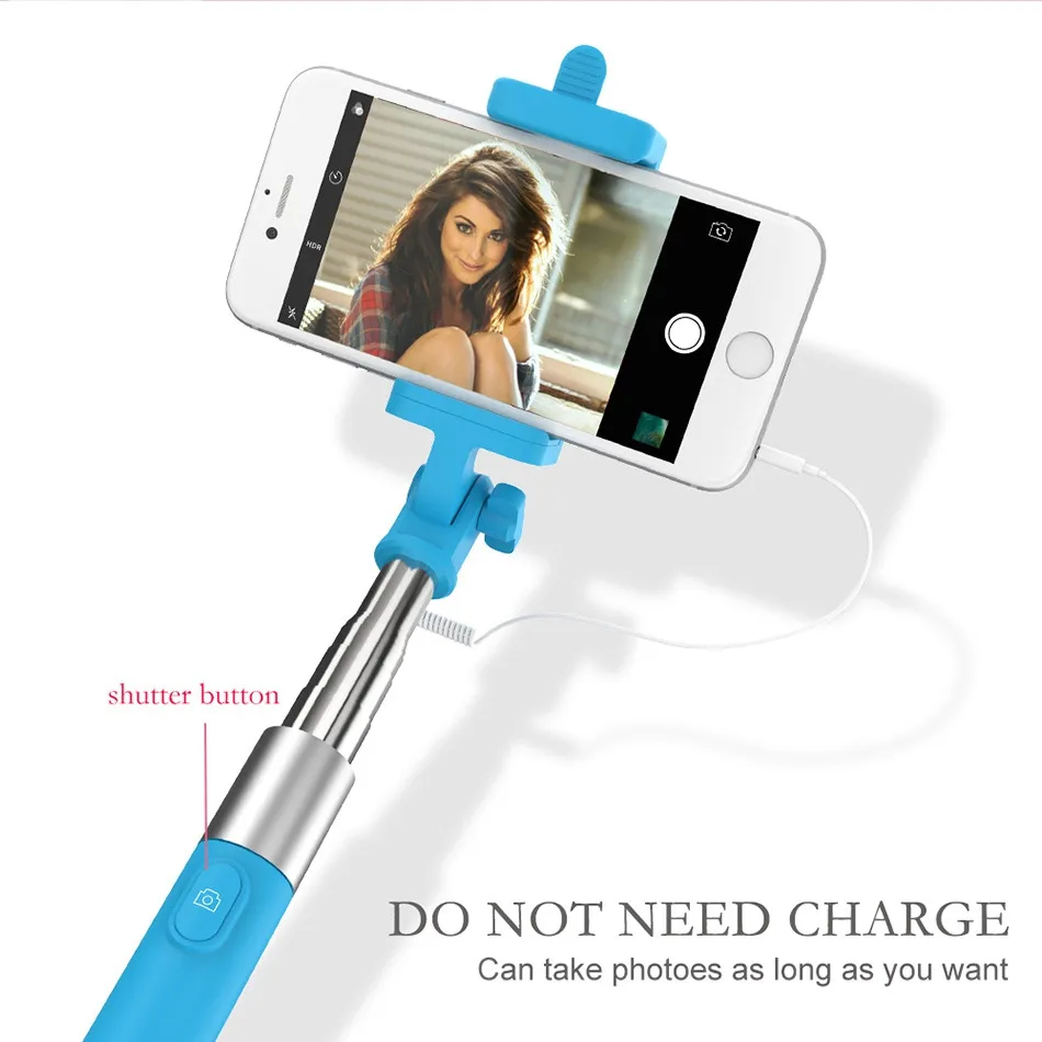 Selfie Stick For Android Mobile Phone, Waterlowrie Extendable Handheld Self-portrait Monopod For Samsung Huawei Xiaomi & iPhone