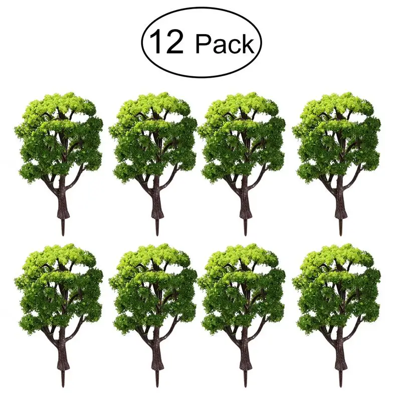 

12pcs 1:50 Train Scenery Landscape Model Trees (Green)