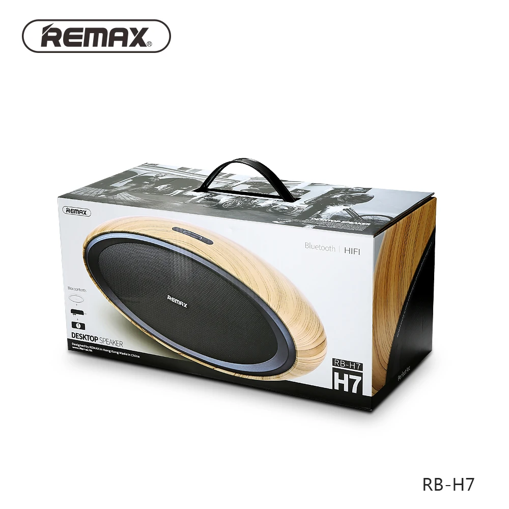 REMAX rb h7 Bluetooth 4 2 NFC динамик сабвуфер Вибрация трека 3D деревянная крышка настольная
