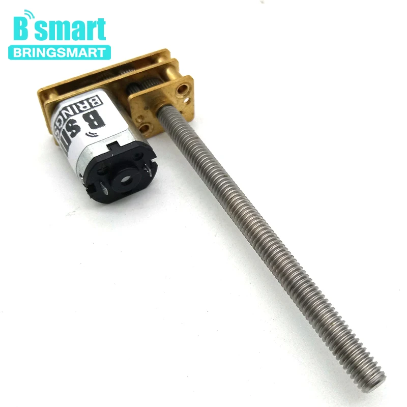 Bringsmart 1024GN20 M4 55 мм переплетенную шахту DC Шестерни двигатель 3V~ 12V 15/25/30/60/100/120/150/200/250 об/мин Мини электрическая машина с мотором