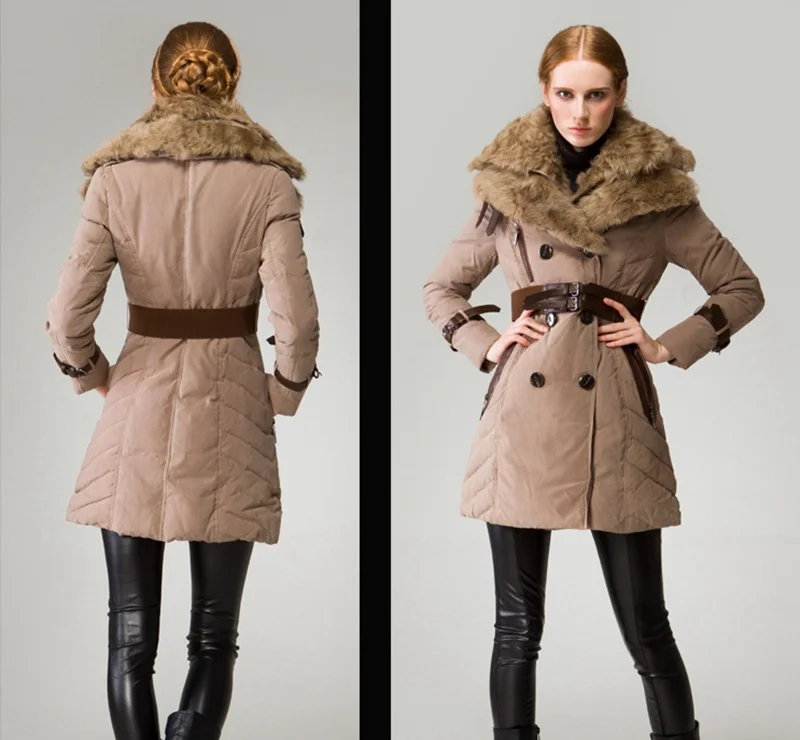 TopFurMall) европейские женские пуховики, пальто, куртка, мех ягненка, двойной воротник, зимняя женская меховая верхняя одежда VK3095