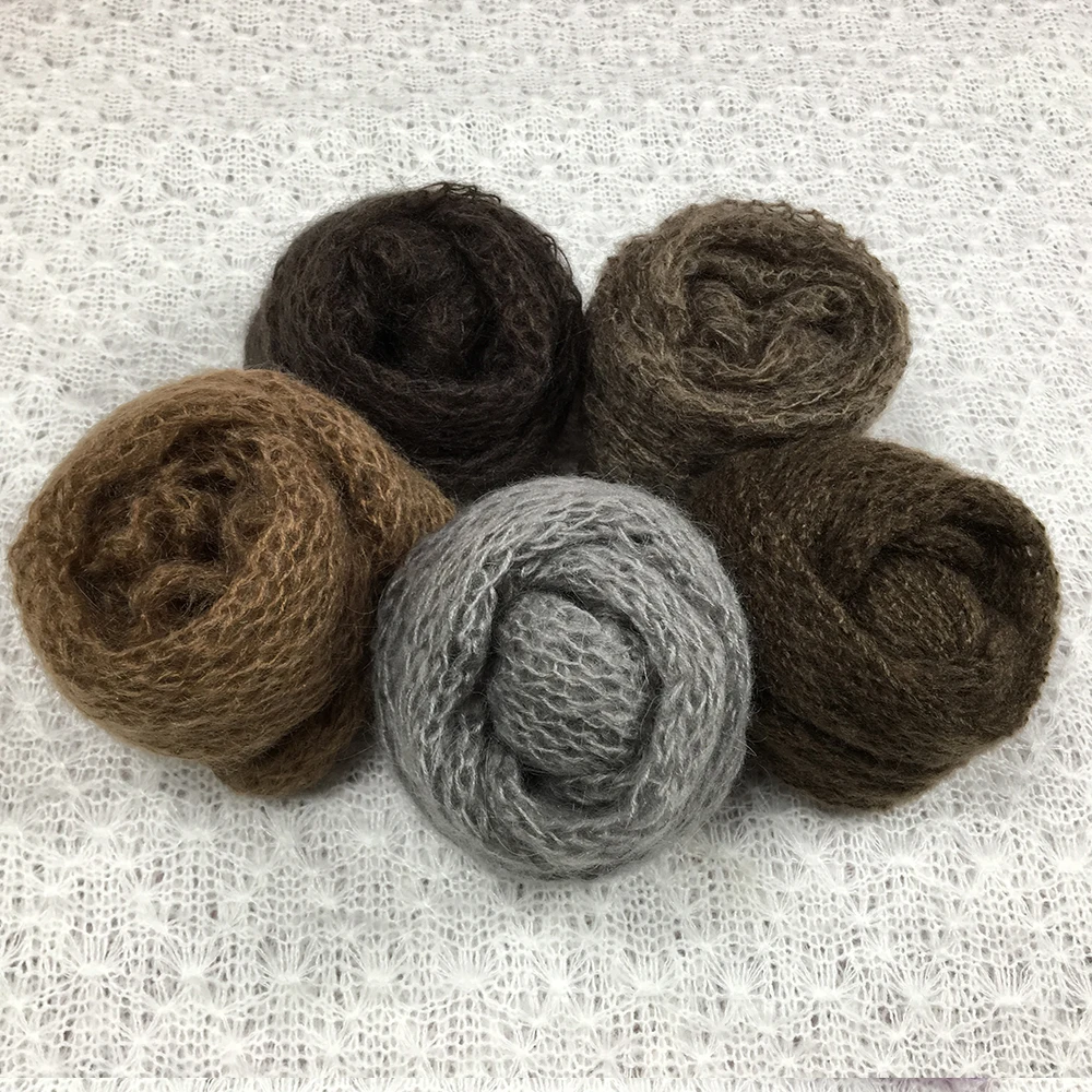 

2019 New 5pcs Pack Stretch Mohair Wrap Newborn Photography Props Baby Photo Shoot Accessories Photograph For Studio fotografia