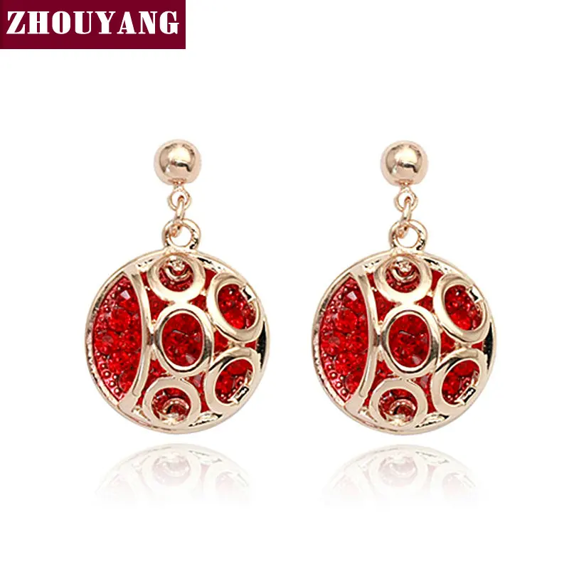 

Top Quality Rose Gold Color Stud Earrings Jewelry Made with Austrian Crystal Wholesale ZYE001 ZYE203