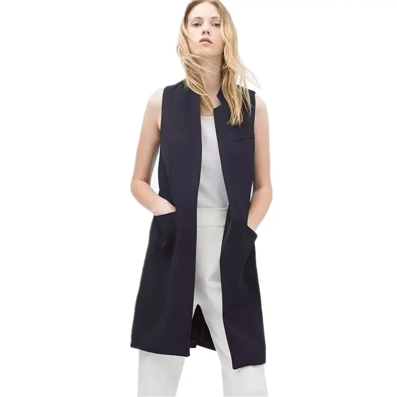 Compare Prices On Ladies Suit Vest- Online Shopping/Buy Low Price 2017 Sleeveless Long Basic Jackets Suit Blazer Female Suit Jacket Women Suits Ladies Fashion White & - Compare Prices On Ladies Suit Vest- Online Shopping/Buy Low Price