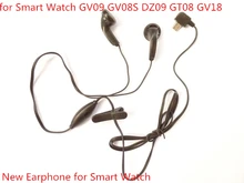 Free Shipping Wholesale Earphone for Smart Watch DZ09 GV18 Earphone with Micro USB Plug Microphone Support Call FM Radio Antenna