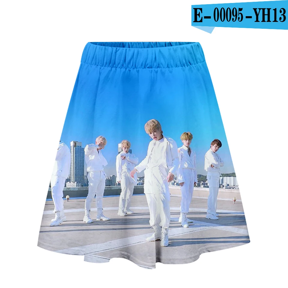 VAGROVSY 3D Kpop ATEEZ юбка женская летняя сексуальная Подростковая Z Fans ATINY Повседневная Harajuku Женская Kawaii Kpop ATEEZ юбка - Цвет: YH06