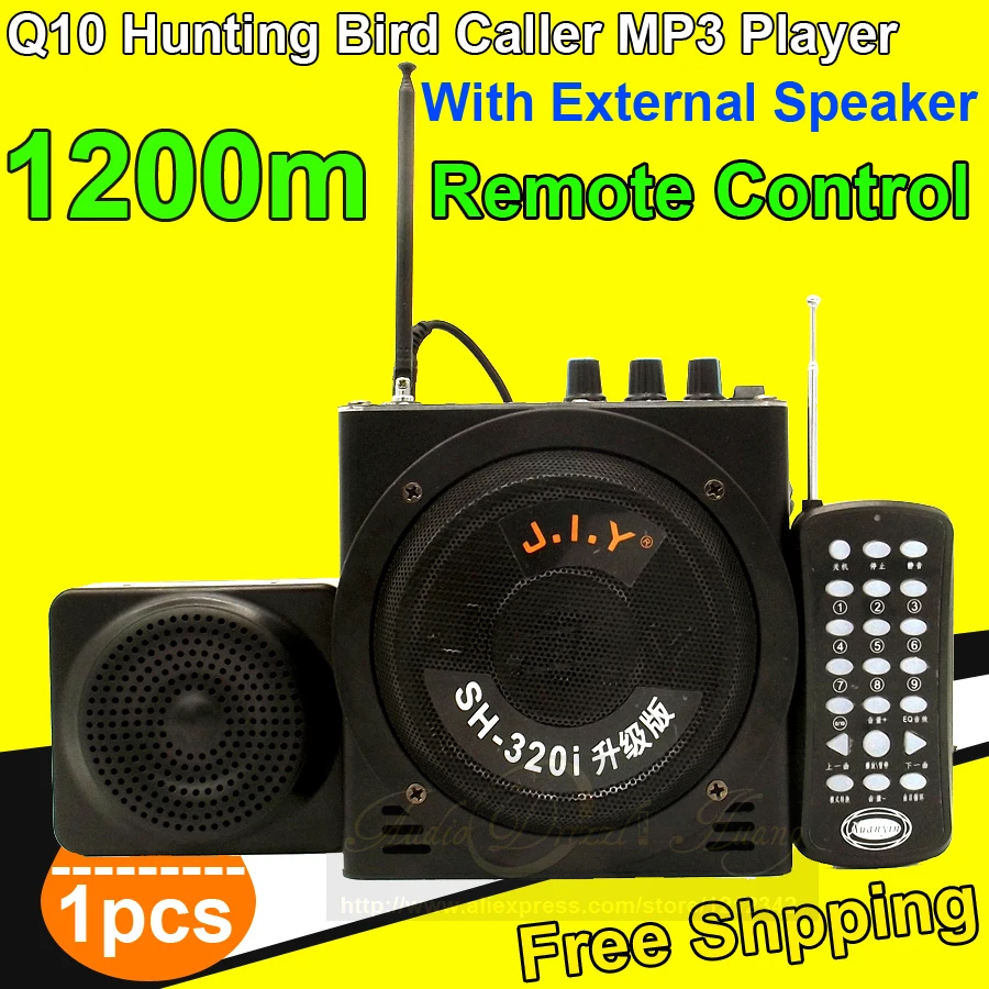 Free Shipping Q10 Portable Amplifier Outdoor Loudspeaker Hunting Bird Caller font b MP3 b font font