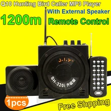 Free Shipping Q10 Portable Amplifier Outdoor Loudspeaker Hunting Bird Caller MP3 Player Decoy Speaker With External Mini Speaker