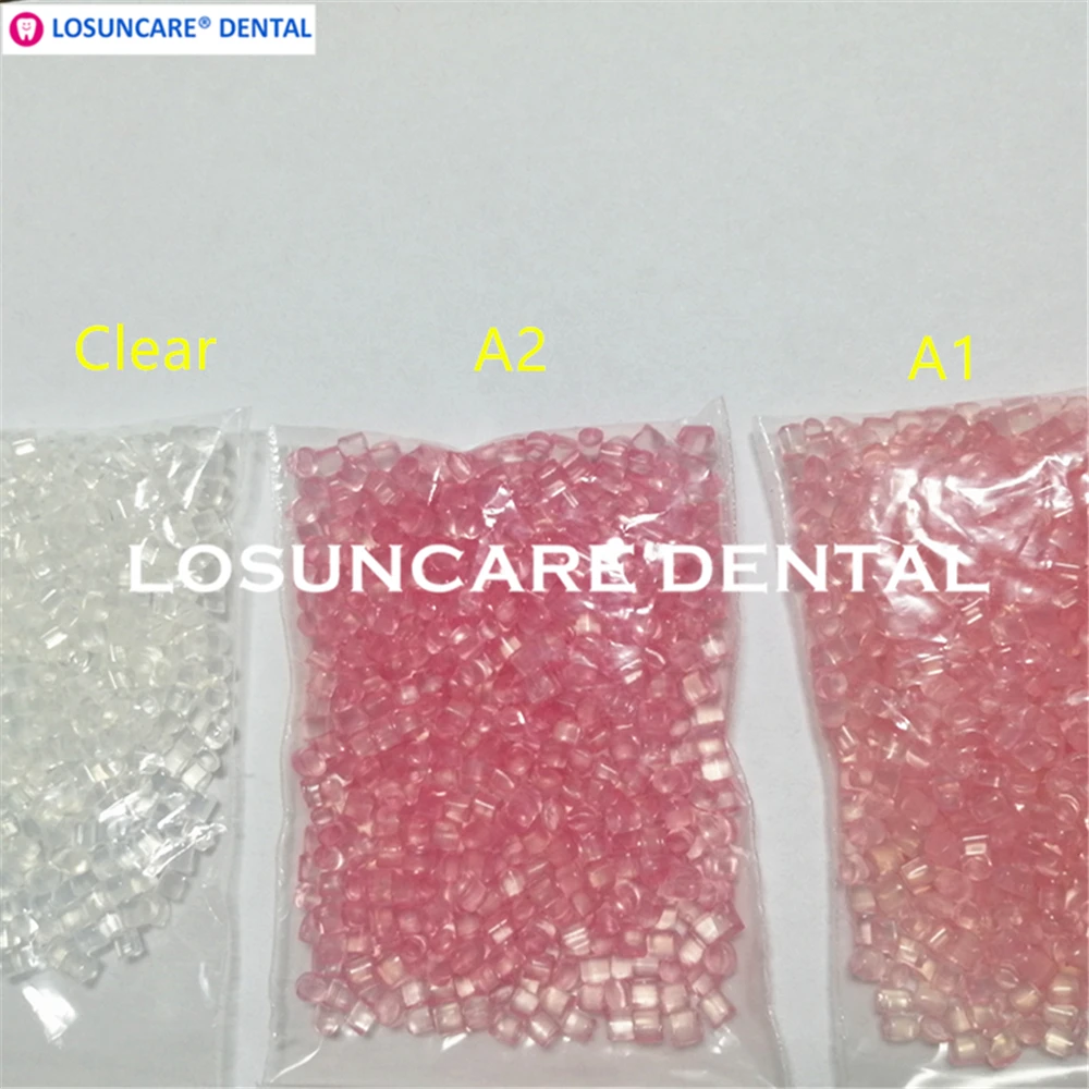 LOSUNCARE 500 г/пакет розовые прозрачные Цвет Небьющийся протез валпласт гибкий стоматологический Материал гибкое акриловое