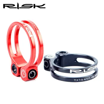 

Risk 31.8mm 34.9mm Bicycle Seatpost Clamp Ultralight Aluminum Clamp with Titanium Alloy Bolts MTB Road Bike Quick Release