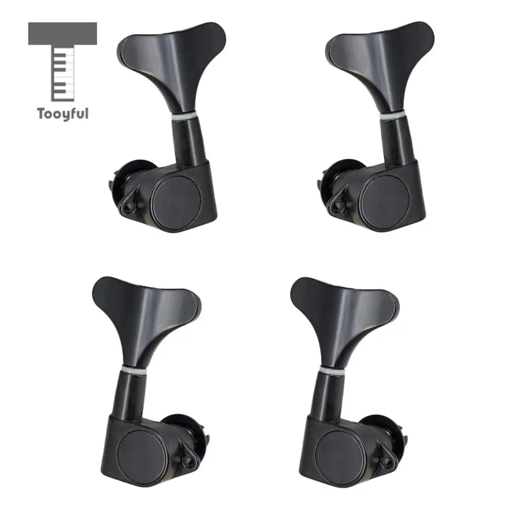 Tooyful Electric Bass String Tuning Peg Tuner Sealed Fish Tail Button for 4/5/6 String Bass