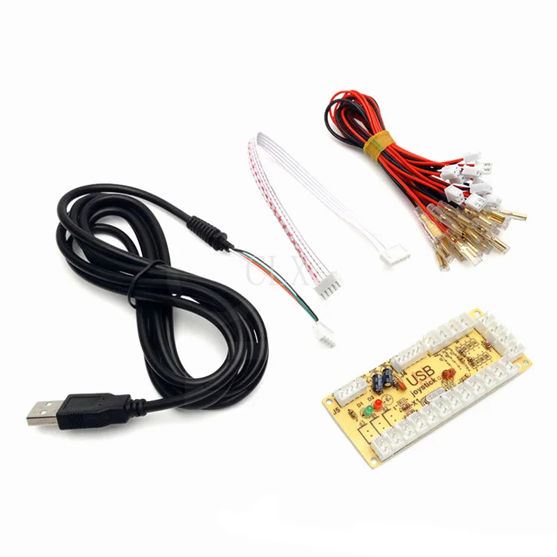 

DIY Zero Delay Arcade USB Encoder PC to Joystick Fighting Games Replacement Parts Encoder Board +Wire Cables