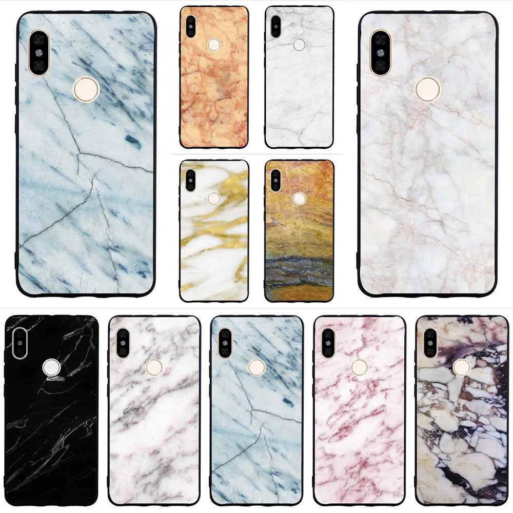 

Colorful Pure Marble Phone Cover for Xiaomi Redmi 6 Pro Case 4A 4X 5 Plus 5A Prime 6A Note 5 Back A7