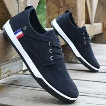 New Fashion 2016 Breathable Canvas Mens Shoes Lace-Up Solid Flats Spring Autumn Footwear Outdoor Casual Denim Shoes Men