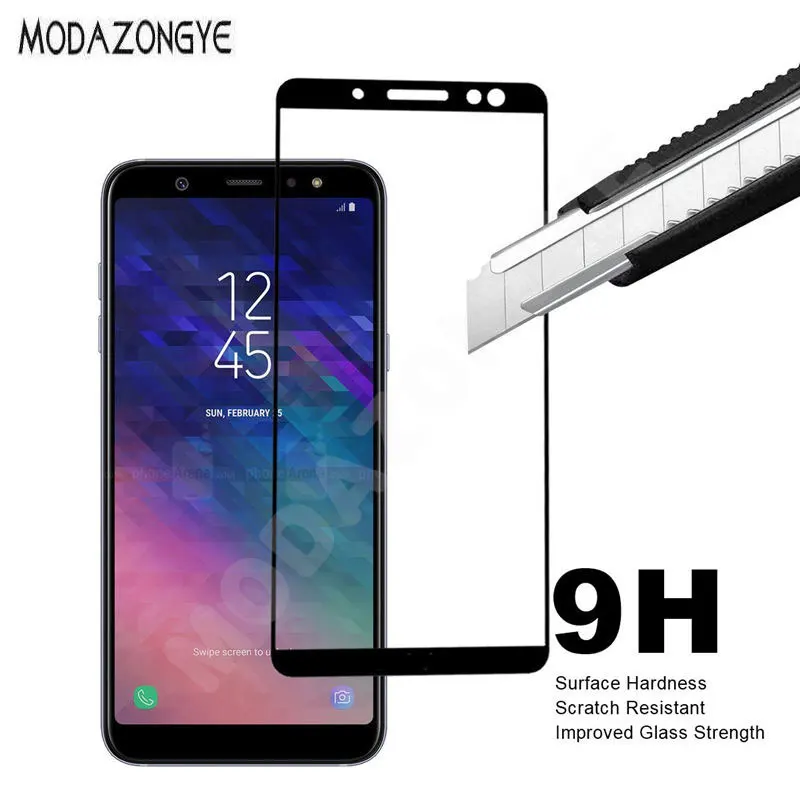 

Tempered Glass For Samsung Galaxy A6 2018 Screen Protector For Samsung Galaxy A6 2018 A600 SM-A600F A 6 Full Cover Glass Film