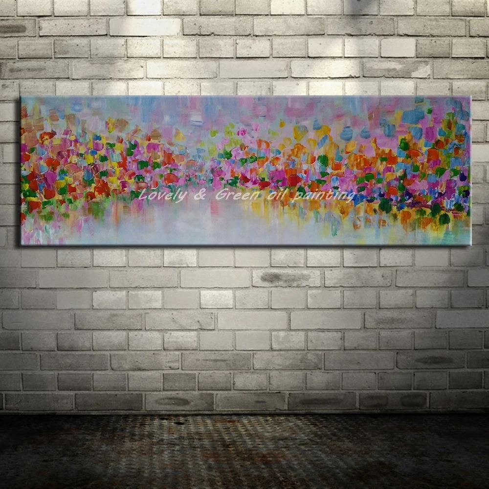 

100% Handpainted Canvas Painting Arts Poster Modern Abstract Palette Knife Oil Painting Wall Pictures For Living Room Home Decor