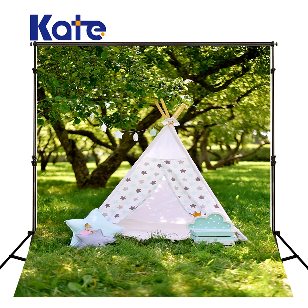 

KATE 5x7ft Photo Backdrop Naturism Children Photos Spring Cartoon Tents Backdrops Scenery Forest Newborn Photo for Studio
