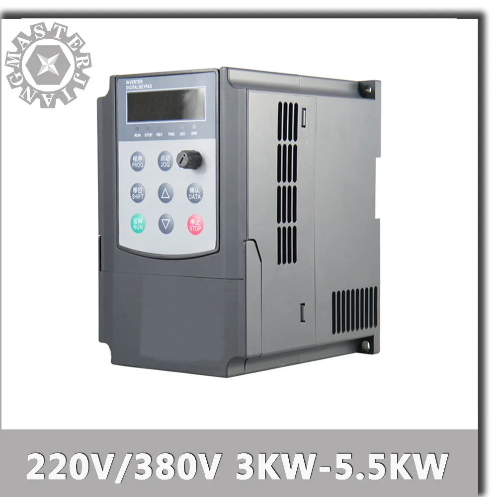 

220V/380V 3KW 4KW 5.5KW Inverter VFD Spindle Inverter 220v 380v Frequency Drive Inverter VFD for 220V/380V CNC spindle motor.
