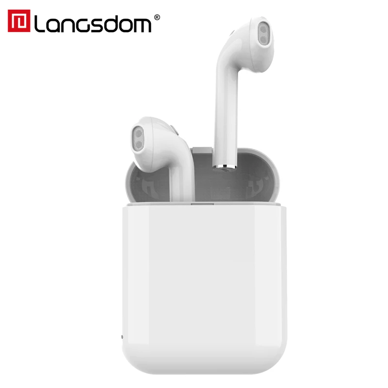 

Langsdom T7 Bluetooth Earbuds Wireless Headphones Headsets Stereo In-Ear Wireless Earphones With Charging Box for iphone Android