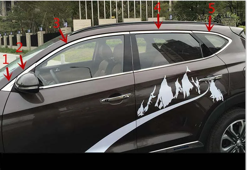 window full Complete Around cover Trim 10PCS fit For Hyundai Tucson