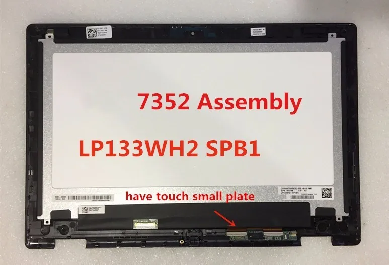 13.3'' For Dell Inspiron 13 7352 7353 P57G001 Full IPS LCD Display Screen Touch Glass Digitizer Panel Assembly+Frame Replacemen |