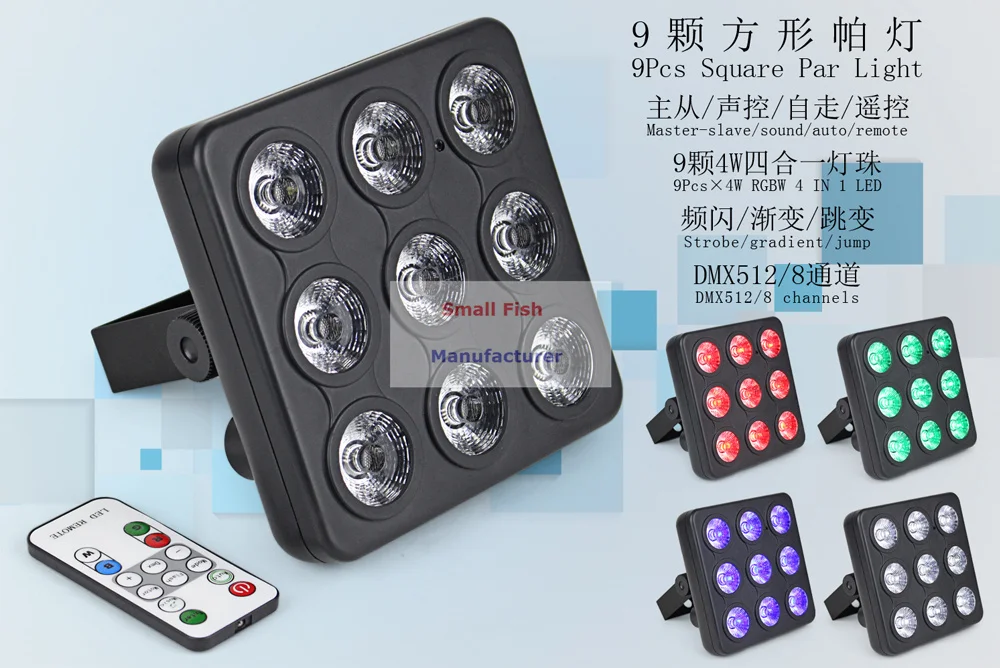 US $520.00 20Pcs LED Flat Par Lights 9X4W RGBW 4IN1 DMX Stage Par Cans IP 20 Remote Control For Disco Party Decorations LED Dj Effect Light