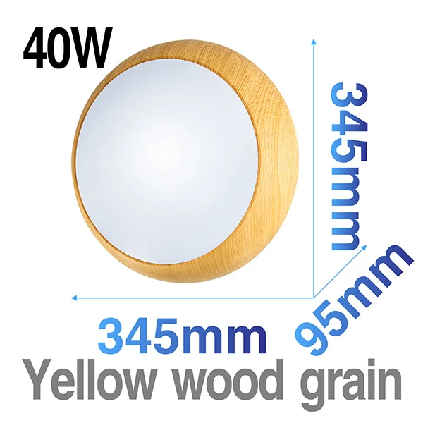 Круглый светодиодный потолочный светильник, пыленепроницаемый светодиодный светильник, переменчивый дневной белый теплый белый холодный белый современный светильник для ванной комнаты - Цвет корпуса: Yellow wood
