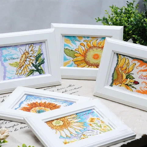 

SUNFLOWER DIY Craft Stich Cross Stitch Package Cotton Fabric Needlework Embroidery Crafts Counted Cross-Stitching Kit