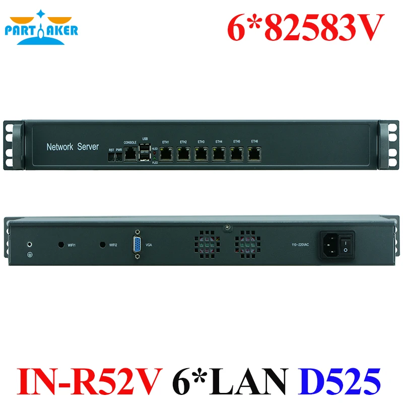 Rede Router com 6 * Intel 82583 V Lan Industrial Appliance de Firewall ...