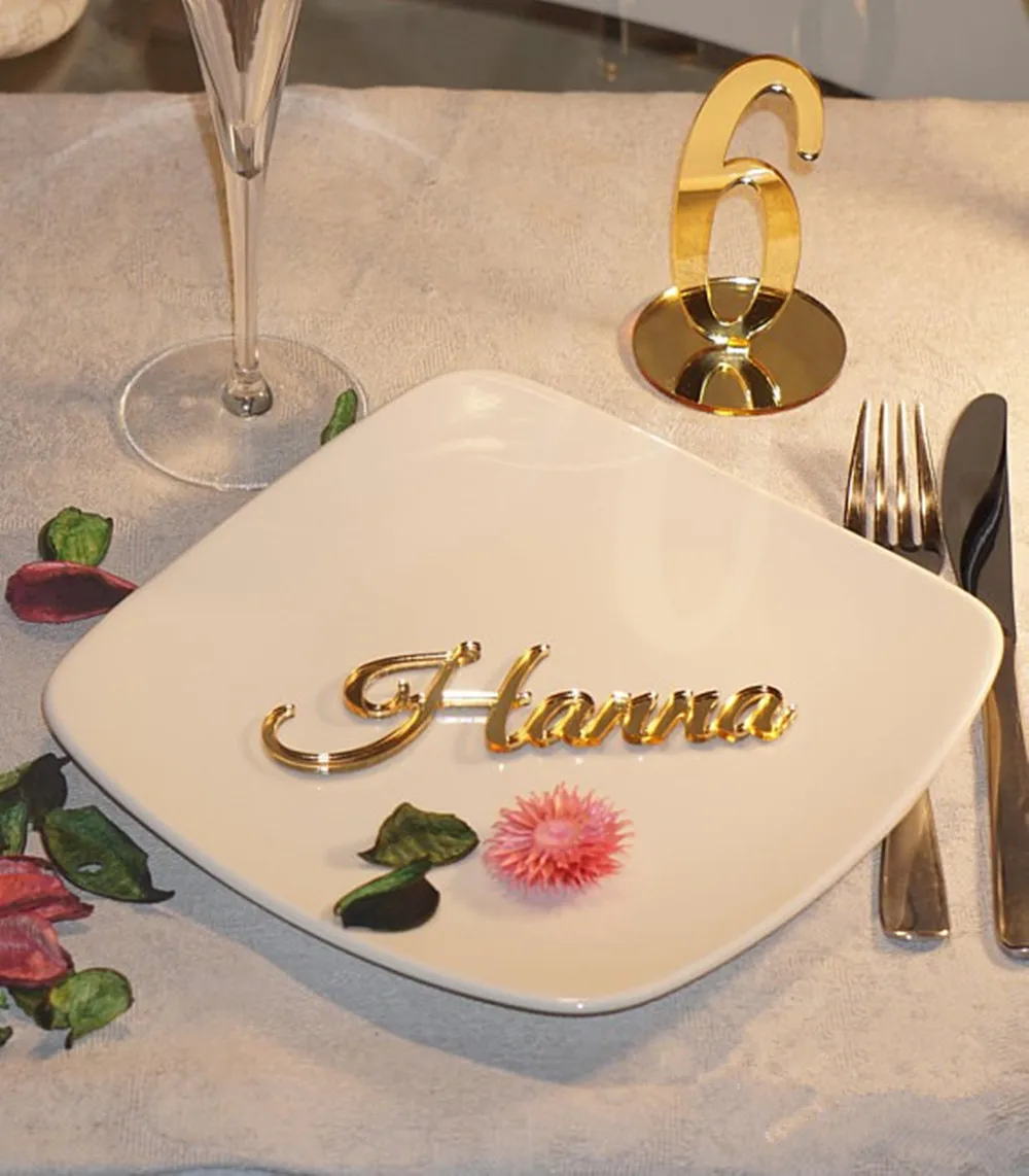 

Customized Acrylic Laser Cut Name Tag, Guest Name Place Card, Wedding Sign, Wedding Invitation Table