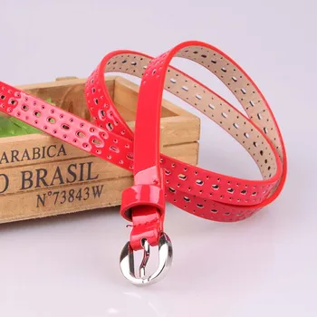 

New women's belt hollowed out casual fashion wild punching thin belt ladies belt