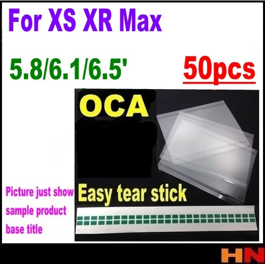 50 шт. OCA Оптический прозрачный клей для iPhone X XR XS Max 250 мкм двухсторонняя наклейка ЖК
