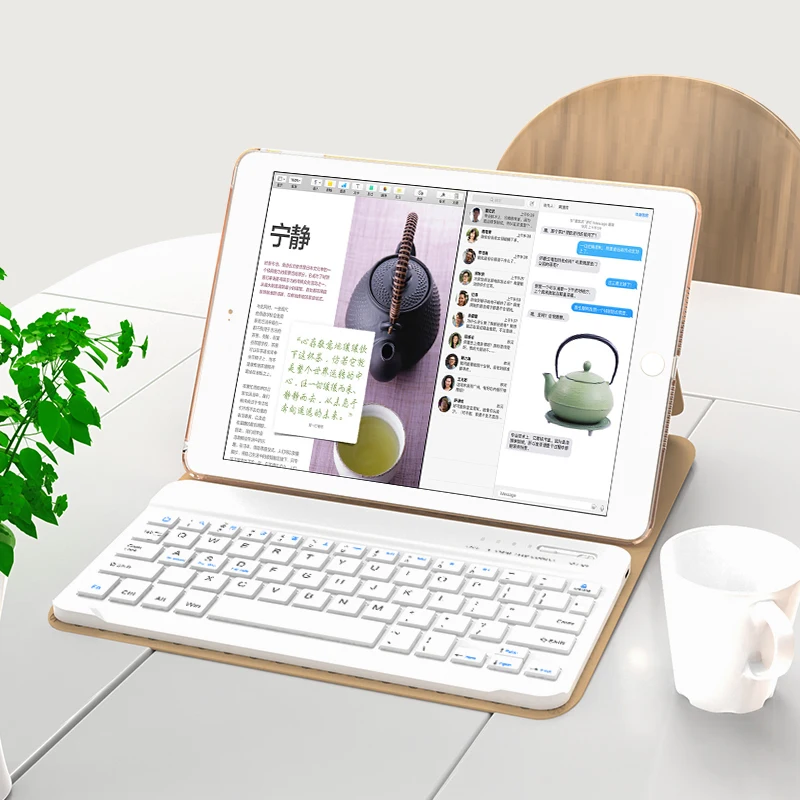 Перезаряжаемая Беспроводная bluetooth-клавиатура для нового iPad 9,7 дюймов, умный чехол для пробуждения/сна, чехол-подставка для iPad Air 1 2