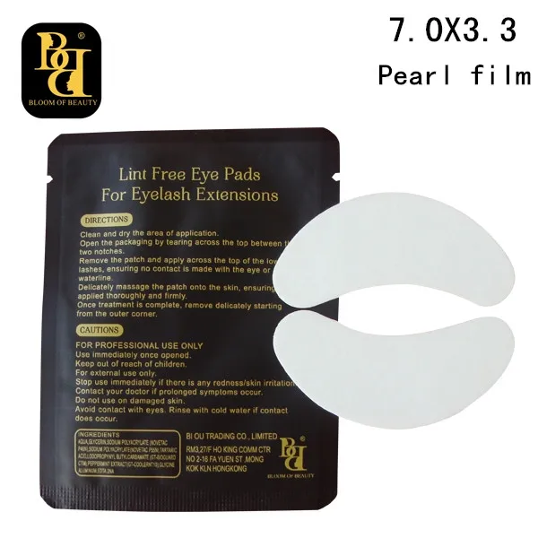 

50pairs/lot BB brand 7.0X3.3 Ultra thin lint free eye patch under eye patch for eyelash extensions