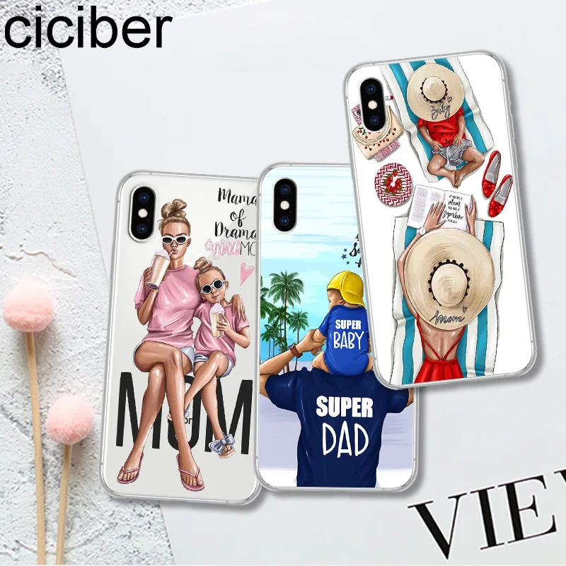 

ciciber Queen Princess Super MaMa Mom Phone Case For Apple iPhone 6 6s 7 8 Plus 5s SE X Xs Max XR Soft Silicone TPU Fundas
