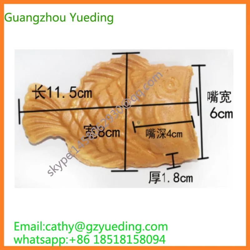 Оптовая продажа большой открытый рот коммерческих рыба торт Taiyaki machine/цифровой дисплей рыбы торт машина для продажи