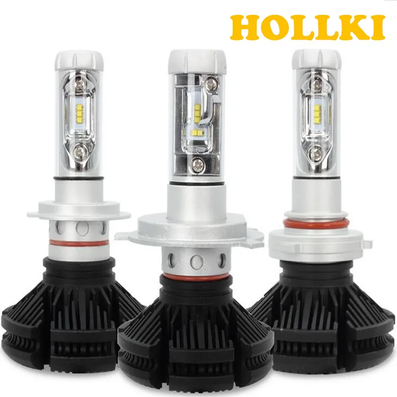 X3HOLLKI H4 H7 H11 9005 9006 H13 Автомобильные светодиодные фары лампы 50 Вт 6000LM philips чипы все в