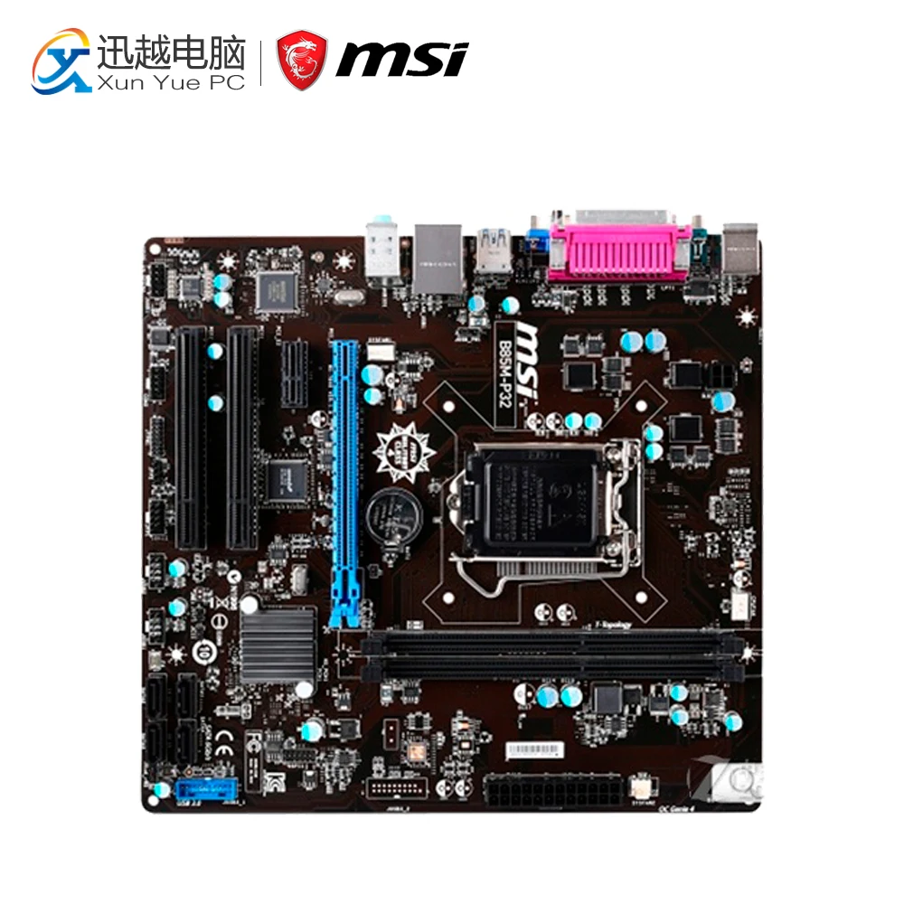 

MSI B85M-P32 Desktop Motherboard B85 Socket LGA 1150 i3 i5 i7 DDR3 32G SATA3 USB3.0 Micro-ATX
