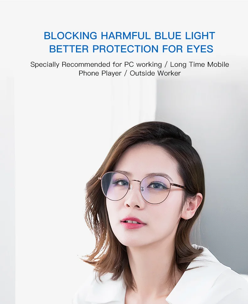 High Index 1.56 1.61 1.67 1.74 Anti Blue Light Lenses Myopic Astigmatism Clear Glass Ophthalmic Blue Light Blocking Eye Lenses