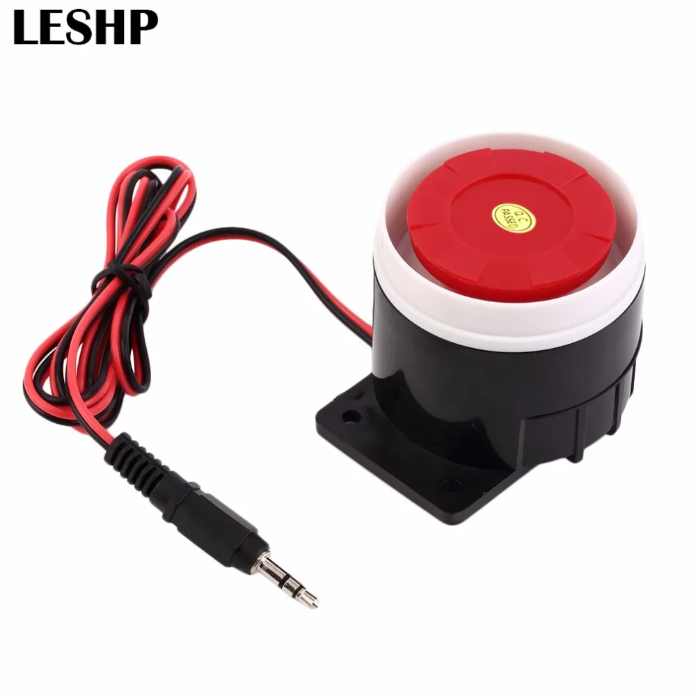 

LESHP 2017 Hot sale Ear Piercing Indoor Wired Siren Mini Horn Siren Home Security Sound Alarm System 120dB Durable 12V Wholesale