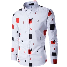 Бренд г. модные мужские рубашки с длинными рукавами Топы корректирующие печати Повседневная рубашка мужская одежда Рубашки для мальчиков тонкий Для мужчин рубашка плюс Размеры xxxl