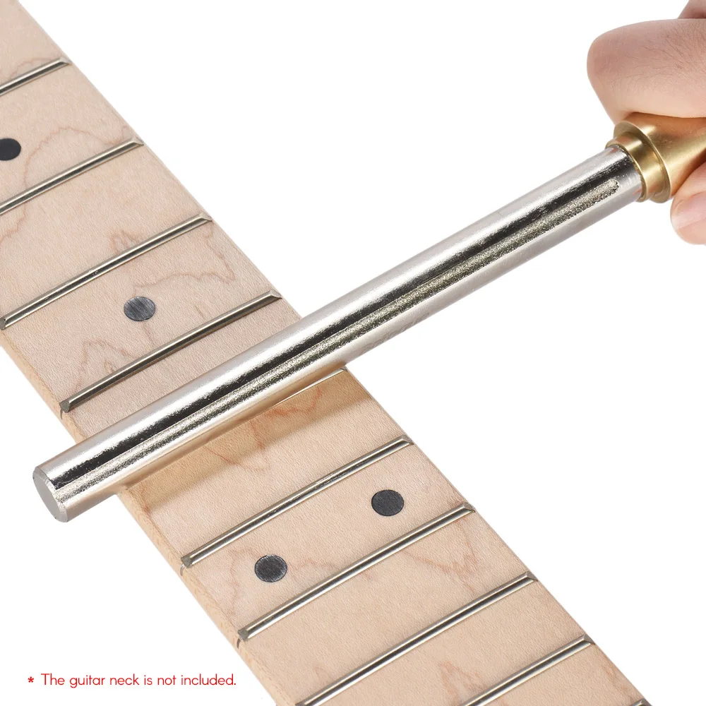 

Guitar Fret Dressing Metal File with 3 Size Edges Wooden Handle Guitar Repair Maintenance Tool Luthier Tool